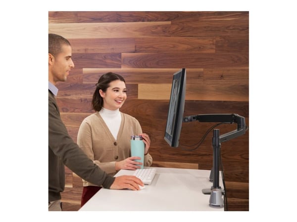 Ergotron - Monteringssett (leddarm, høy stang, 2-dels skrivebordslampe) - for Skjerm - aluminium - matt svart - skjermstørrelse: inntil 34" - skriv...