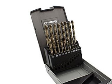 THÜRMER TOOLS Metalbor HSS Cobolt Borsæt 1-10mm med 0,5mm spring levers i stålkasse