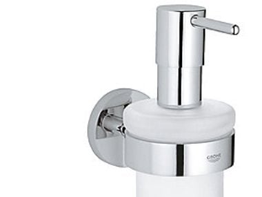 Grohe Start sæbedispenser - glas/metal forkr m/holder
