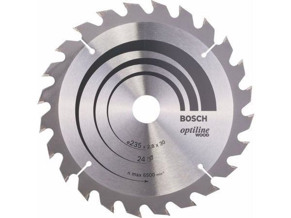 Bosch Optiline Wood - Sirkelformet sagblad - for tre - 235 mm - 24 tenner