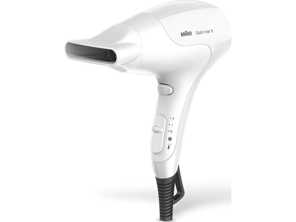Braun Satin Hair 1 Power Perfection Hair Dryer with Styling Nozzle HD180 White