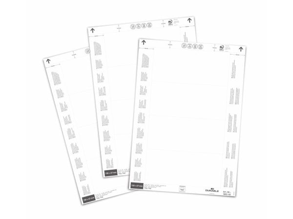 Durable Indstiksark til lagerlommer 150 X 67 mm - (80 etiketter)