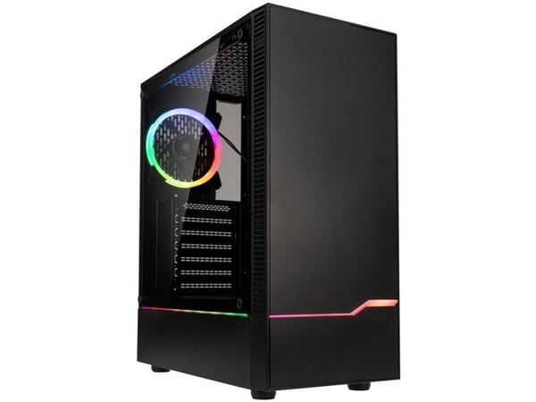 Kolink Inspire K9 - Midi-tårn - ATX - sidepanel med vindu (herdet glass) - ingen strømforsyning (ATX) - svart - USB/lyd