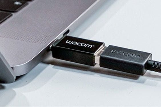 Wacom - USB-sovitin - 24-nastainen USB-C (han) til USB (hun)