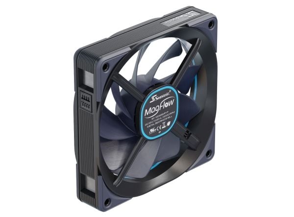 Seasonic MagFlow 1-Fan Kit, Vifte, 12 cm, 600 RPM, 2000 RPM, 63,33 cfm, Sort