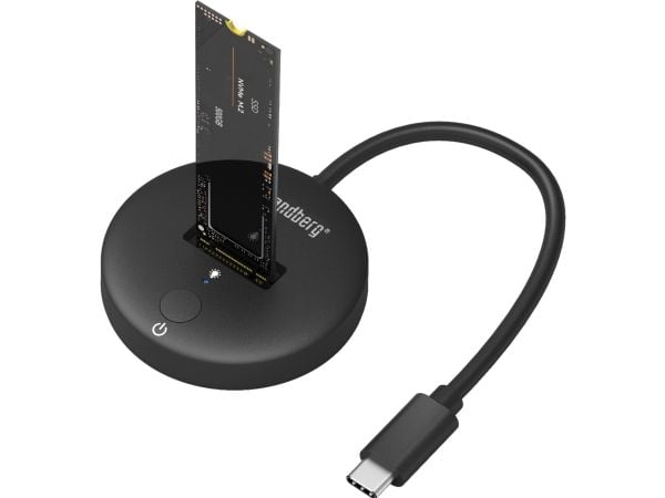 Sandberg - SSD-dokkestasjon - brønner: 1 - M.2 - M.2 NVMe Card - USB-C 3.2 (Gen 2)