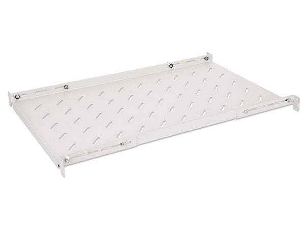 INTELLINET 19" hylla variabel skena 750mm djup grå