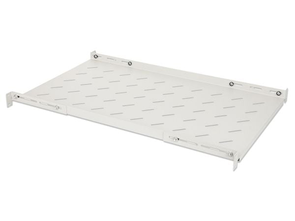 INTELLINET 19" hylly vaihtuvat kiskot 750mm syvä harmaa harmaa