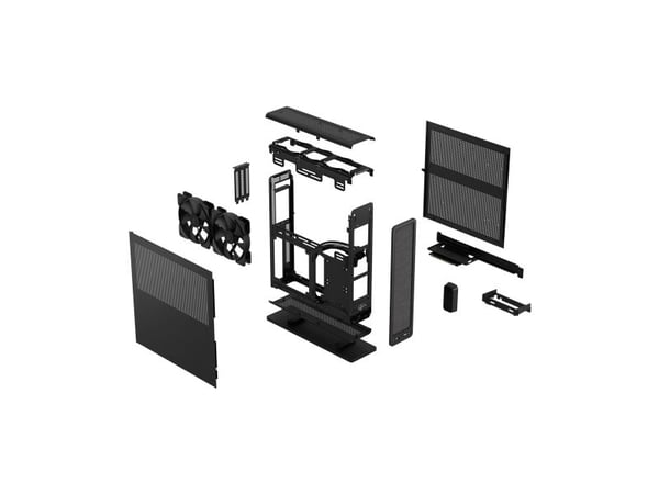 Fractal Design Ridge, Small Form Factor (SFF), PC, Musta, Mini-ITX, Terästä, Teho