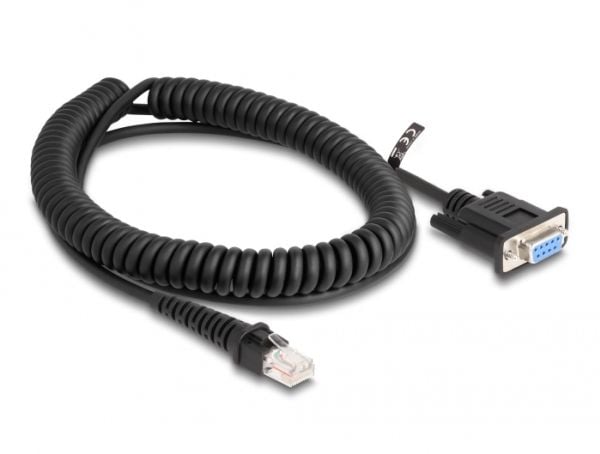 Delock - Seriell kabel - DB-9 (hunn) til RJ-50 (hann) - 1.5 m - rullet sammen, tommelskruer - svart
