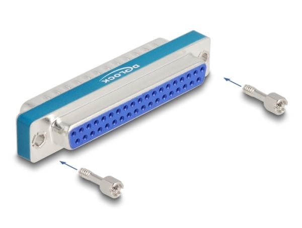 Delock HF/EMI-dämpningsfilter D-Sub 37 stift hane till hona med induktiv lågpass