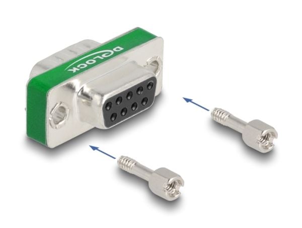 Delock HF/EMI-dämpningsfilter D-Sub 9 pin hane till hona med kapacitivt lågpassfilter