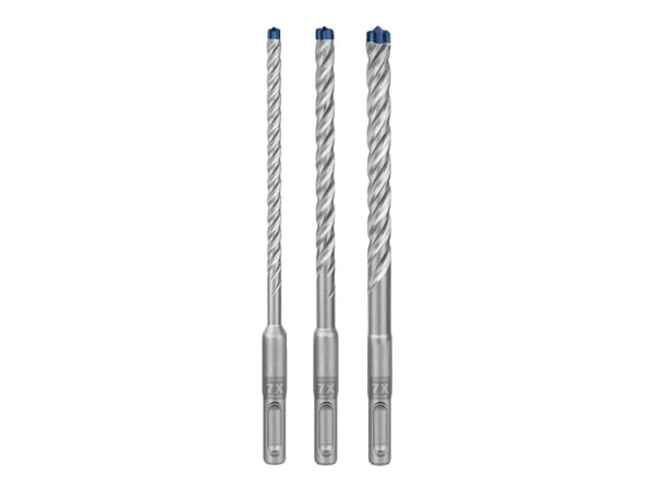 Bosch Expert SDS-plus-7X - Borsett - for forsterket betong, granitt, cured concrete, gneiss - 3 deler - 6 mm, 8 mm, 10 mm - SDS-plus - lengde: 165 mm