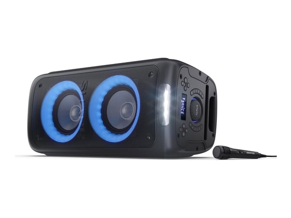 Sharp XParty Street Beat PS-949 - Selskapshøyttaler - trådløs - Bluetooth - Appstyrt - svart (grillfarge - svart)