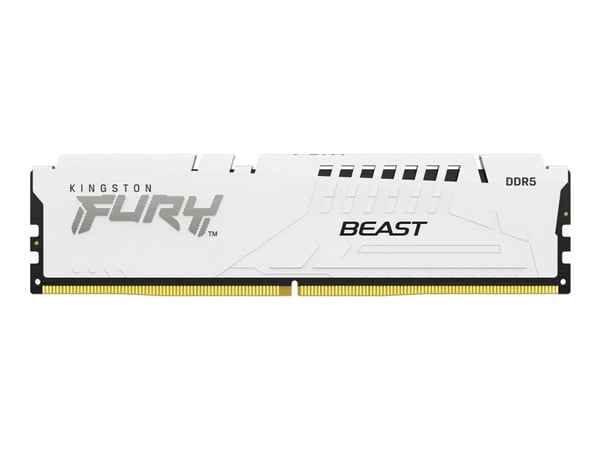Kingston Technology FURY Beast 128 Gt 5200 MT/s DDR5 CL40 DIMM (2 kpl:n pakkaus) , valkoinen, XMP, 128 GB, 4 x 32 GB, DDR5, 288-pin DIMM, Valkoinen