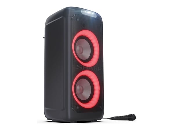 Sharp XParty Street Beat PS-949 - Selskapshøyttaler - trådløs - Bluetooth - Appstyrt - svart (grillfarge - svart)