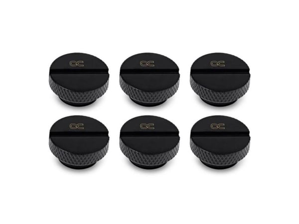 Alphacool jääpuikko ruuvitulppa G1/4, musta - 6 kpl:n pakkaus