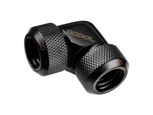 Alphacool 17444, Sort, Passende, Væske, Messing, 3/8", 90°