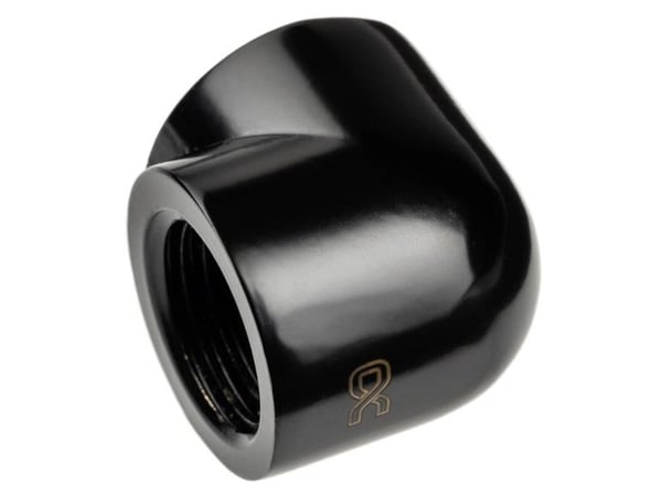 Alphacool istapadapter 90 grader G1/4 tommer IG til G1/4 tommer IG - svart