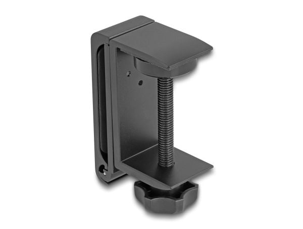 Delock hodetelefonholder justerbar for bordmontering aluminium sort