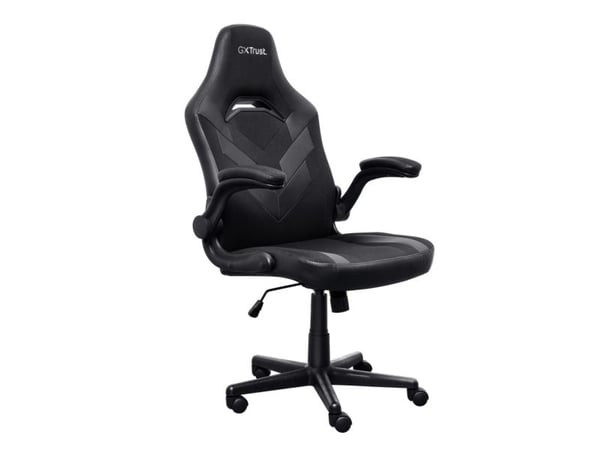 Trust GXT 703 RIYE - Spillestol - armlener - L-formet - tipping - roterende - syntetisk skinn, elastisk stoff - svart