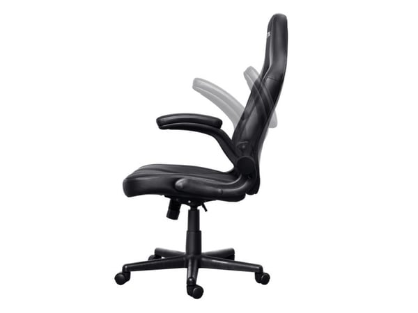 Trust GXT 703 RIYE - Spillestol - armlener - L-formet - tipping - roterende - syntetisk skinn, elastisk stoff - svart