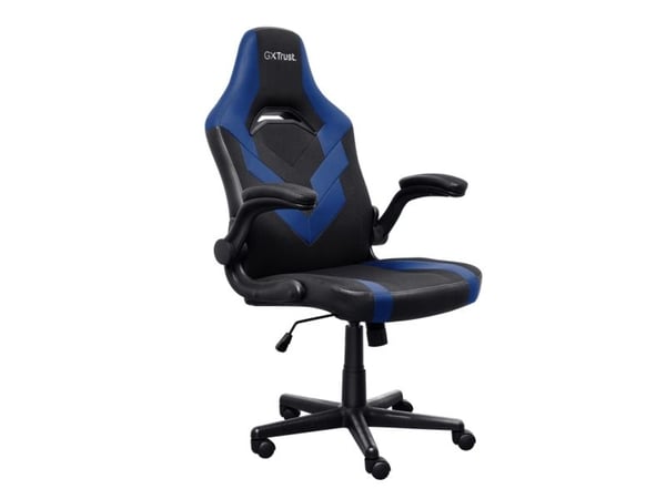 Trust GXT 703B RIYE - Spillestol - armlener - L-formet - tipping - roterende - syntetisk skinn, elastisk stoff - blå
