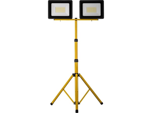 Schmith LED-projektør på stativ 2x100W gul 2x7200 lm IP65 6400K SL-S07