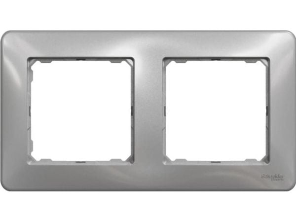 Schneider Electric Sedna Design, kehys 2-kertainen, hopea alumiini