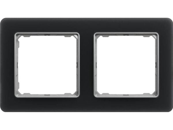 Schneider Electric Sedna Elements ram 2-fack, rökfärgat glas