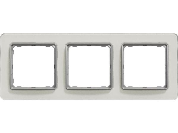 Schneider Electric, Sedna Elements, 3-jakkukehys, valkoinen lasi, lasiefekti, SDD360803