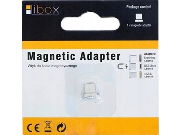 Libox USB-sovitin LB0157 USB-C - magneettinen hopea (LB0157)