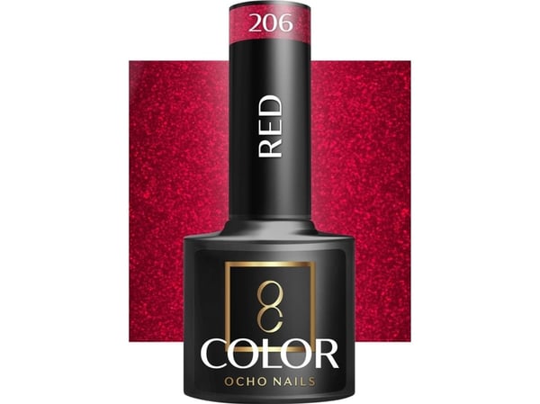Activeshop OCHO NAILS hybridlakk rød 206 - 5 g