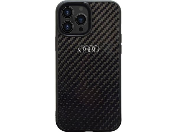 Audi Carbon Fiber iPhone 13 Pro Max 6,7" svart/svart hardt deksel AU-TPUPCIP13PM-R8/D2-BK