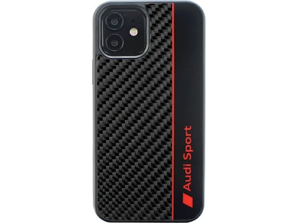 Audi Carbon Fibre Stripe Apple iPhone 11 / Xr 6.1" dėklas telefonui juodos spalvos AUS-TPUPCIP11-R8/D1-BK