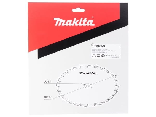 Makita 199872-9, Blad till röjsåg, Svart, UR012G, UR013G, 1 stk, 22,5 cm