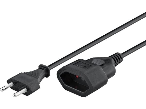 Goobay 64616, 2 m, Sisätila, Tyyppi C, Type C (CEE 7/16), Suora, 0,75 mm²