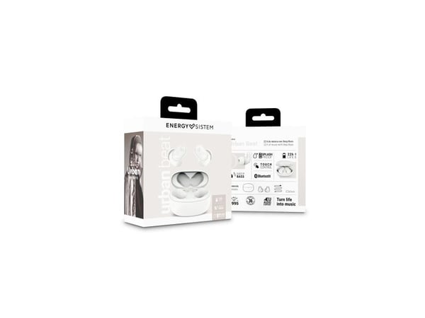 Energy Sistem Urban Beat, True Wireless Stereo (TWS), Samtaler/musikk, 20 - 20000 Hz, 46 g, Hodesett, Hvit