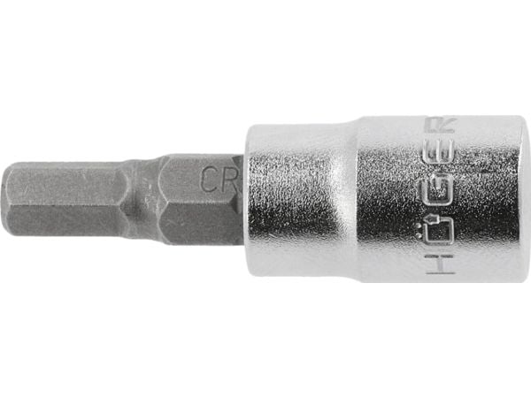 Hylse med sekskantskrutrekkerbits 6 mm, 1/4