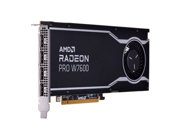 AMD Radeon Pro W7600, Radeon Pro W7600, 8 GB, GDDR6, 128 bittiä, 7680 x 4320 pikseliä, PCI Express x8 4.0