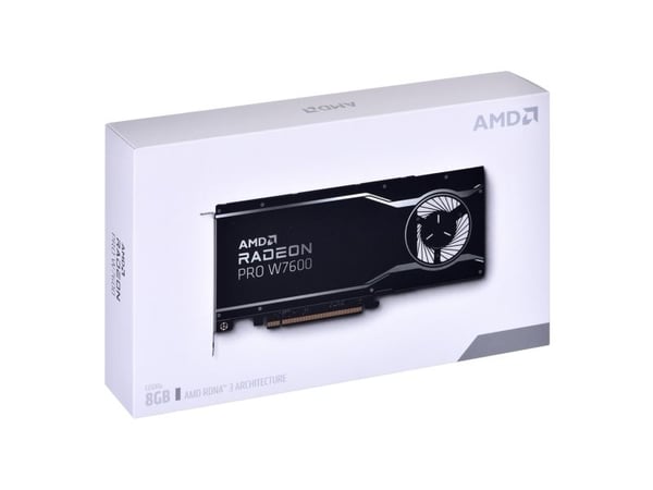 AMD Radeon Pro W7600, Radeon Pro W7600, 8 GB, GDDR6, 128 bittiä, 7680 x 4320 pikseliä, PCI Express x8 4.0