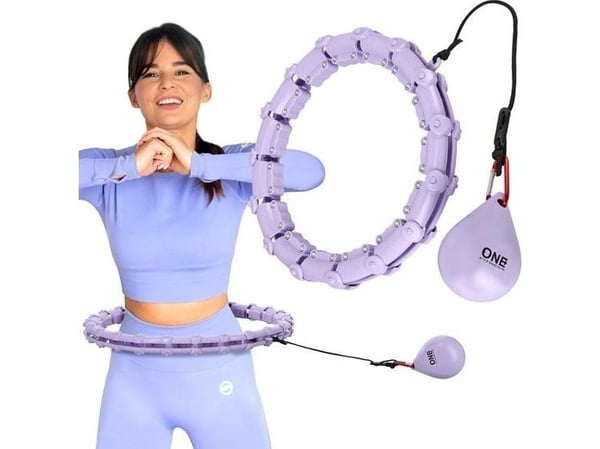 One Fitness Hula hoop med pigger og vekt OHA02, lilla