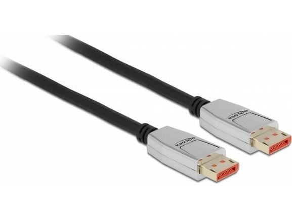 Delock - DisplayPort-kabel - DisplayPort (M) til DisplayPort (M) - DisplayPort 1.4 - 3.0m - støtter 8K UHD (7680 x 4320) - svart (87042)
