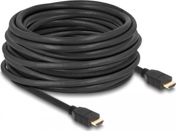Cable Delock Delock - Høyhastighet - HDMI-kabel med Ethernet - HDMI hann til HDMI hann - 12 m - Svart - Støtter 8K 60 Hz, opptil 48 Gbps dataoverfø...