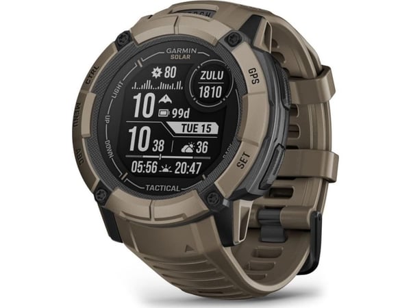 Garmin Instinct 2X Solar - Tactical Edition - 50 mm - fiberförstärkta polymerer - Ja smart klocka med band - handledsstorlek: 145-228 mm - monokrom...