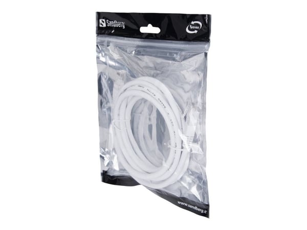 Sandberg SAVER - Netværkskabel - UTP - Cat6 - Hvit - 3m