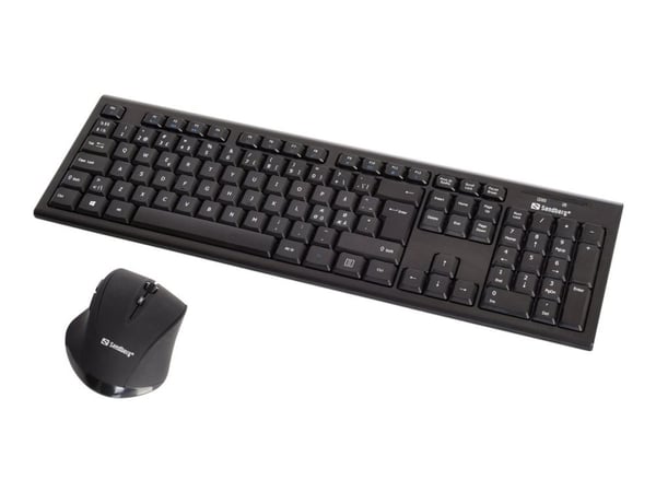 Sandberg DesktopSet - Tastatur- og mussett - trådløs - 2.4 GHz - Norsk