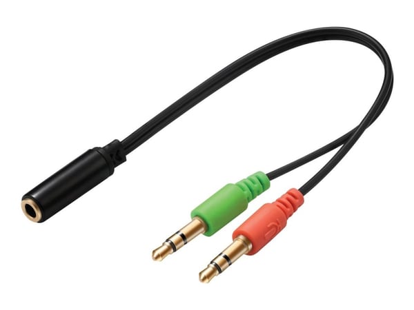 Sandberg Headset Converter - Hodesettadapter - mini-phone stereo 3.5 mm hann til 4-polsminijakk hunn