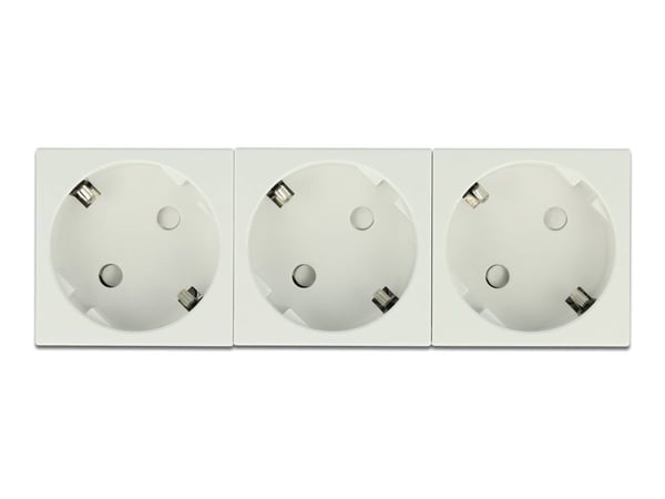 Delock Easy 45 suojakoskettimen pistorasia 3-kertainen 45° järjestely 45 x 45 mm 45 x 45 mm