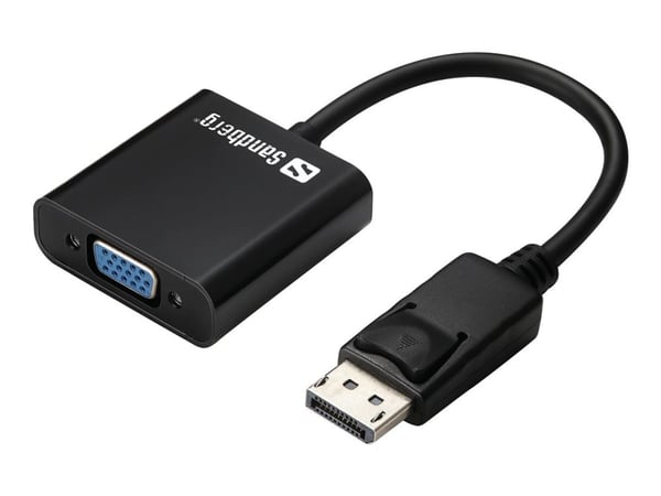 Sandberg Adapter DisplayPort>VGA - VGA-adapter - DisplayPort (hann) til HD-15 (VGA) (hunn)